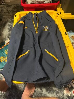Under Armour Navy Jacket with Yellow Interior Trim